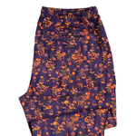 Men's Pants Joggers Purple Orange Floral Beach Drawstring Trousers Medium