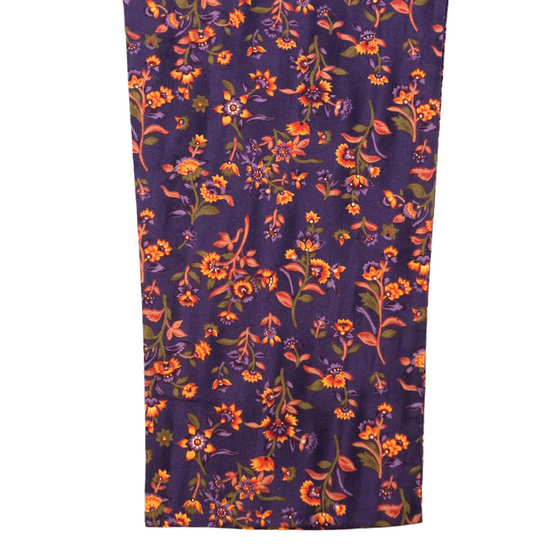 Men's Pants Joggers Purple Orange Floral Beach Drawstring Trousers Medium