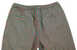 Men's Pants Joggers Green Blue Red Plaid Check Drawstring Trousers Medium