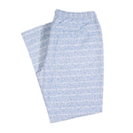 Men's Pants Joggers Blue White Floral Beach Drawstring Trousers Medium