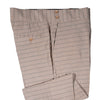 Men's Gurkha Pants Beige Check Plaid Slim High Waist Dress Trousers 36