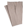 Men's Gurkha Pants Beige Check Plaid Slim High Waist Dress Trousers 36