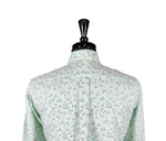 Men's Shirt Button Up Long Sleeve Green Floral Viscose Hawaiian Beach XL