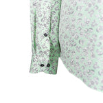 Men's Shirt Button Up Long Sleeve Green Floral Viscose Hawaiian Beach XL