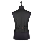 Men's Vest Black White Elephant Print Cotton Dress Formal Wedding Waistcoat