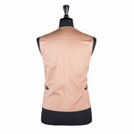 Men's Vest Beige Plaid Check Cotton Dress Casual Formal Wedding Waistcoat Large