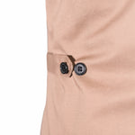 Men's Vest Beige Plaid Check Cotton Dress Casual Formal Wedding Waistcoat Large