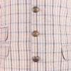 Men's Vest Beige Plaid Check Cotton Dress Casual Formal Wedding Waistcoat Large