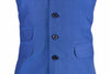 Men's Vest Blue Striped Dress Casual Formal Wedding Suit Waistcoat Large