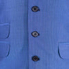 Men's Vest Blue Striped Dress Casual Formal Wedding Suit Waistcoat Large