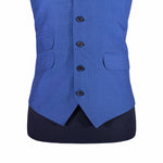 Men's Vest Blue Striped Dress Casual Formal Wedding Suit Waistcoat Large