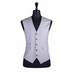 Men's Vest Gray Blue Glen Plaid Wool Dress Formal Wedding Suit Waistcoat Large