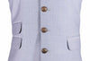 Men's Vest Gray Blue Glen Plaid Wool Dress Formal Wedding Suit Waistcoat Large