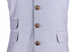 Men's Vest Gray Blue Glen Plaid Wool Dress Formal Wedding Suit Waistcoat Large
