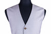 Men's Vest Gray Blue Glen Plaid Wool Dress Formal Wedding Suit Waistcoat Large
