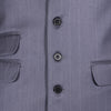 Men's Vest Gray Blue Pinstripe Wool Dress Formal Wedding Suit Waistcoat Large