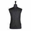 Men's Vest Black Wool Silk Dress Formal Tuxedo Suit Wedding Waistcoat Large