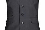 Men's Vest Black Wool Silk Dress Formal Tuxedo Suit Wedding Waistcoat Large